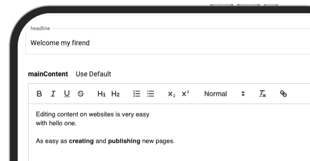 Content richtig verteilen - Bild der Bearbeitung in der Software